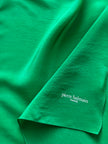 Groene zijden designer pochet