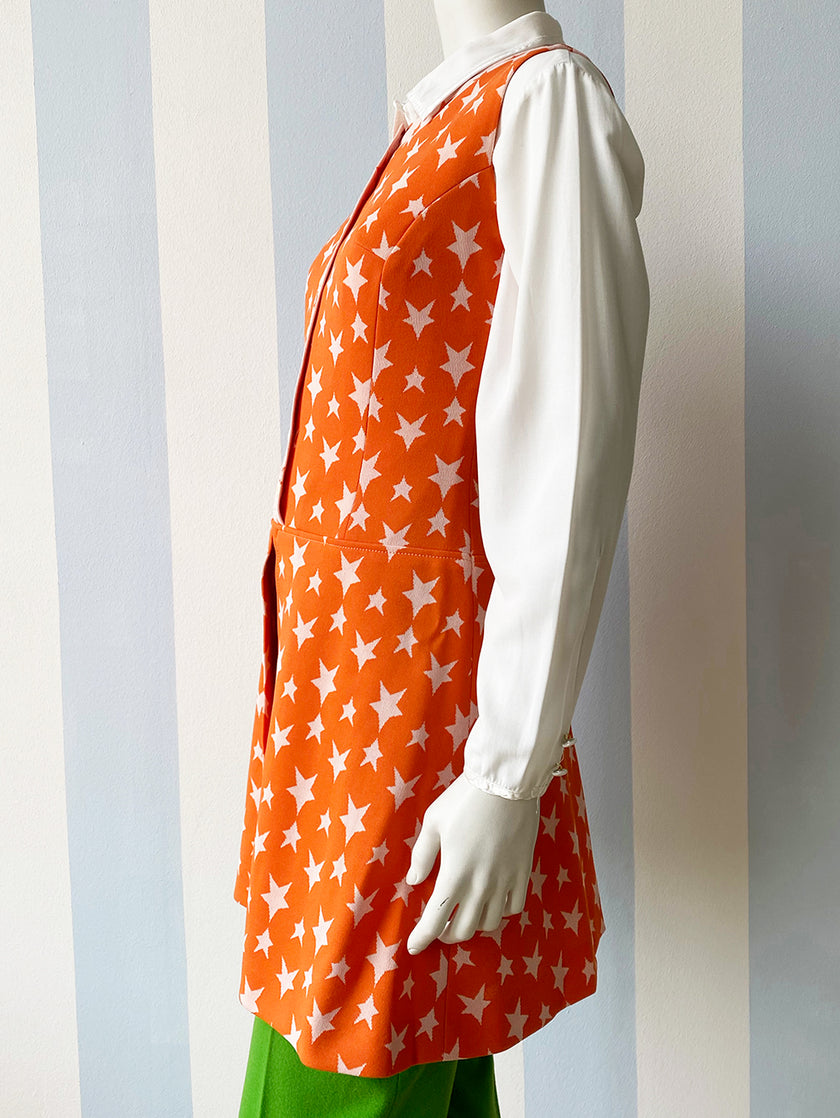 70s Oranje tuniek met sterren