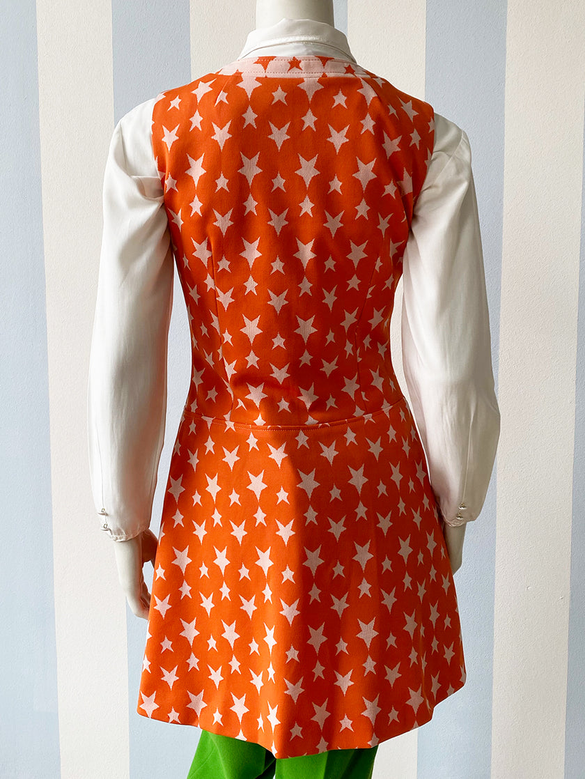 70s Oranje tuniek met sterren