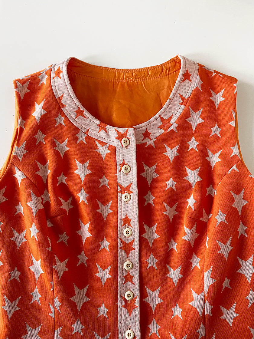 70s Oranje tuniek met sterren