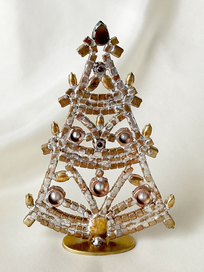 Kristalglazen staande kerstboom met uraniumglas