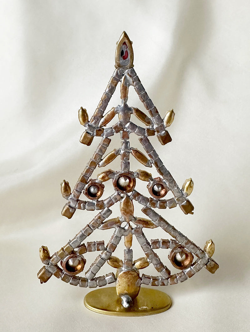 Kristalglazen groene staande kerstboom