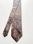 IJsblauwe floral designer stropdas