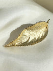 Gouden blad broche