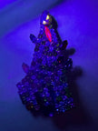 Kristalglazen kerstboombroche met uraniumglas