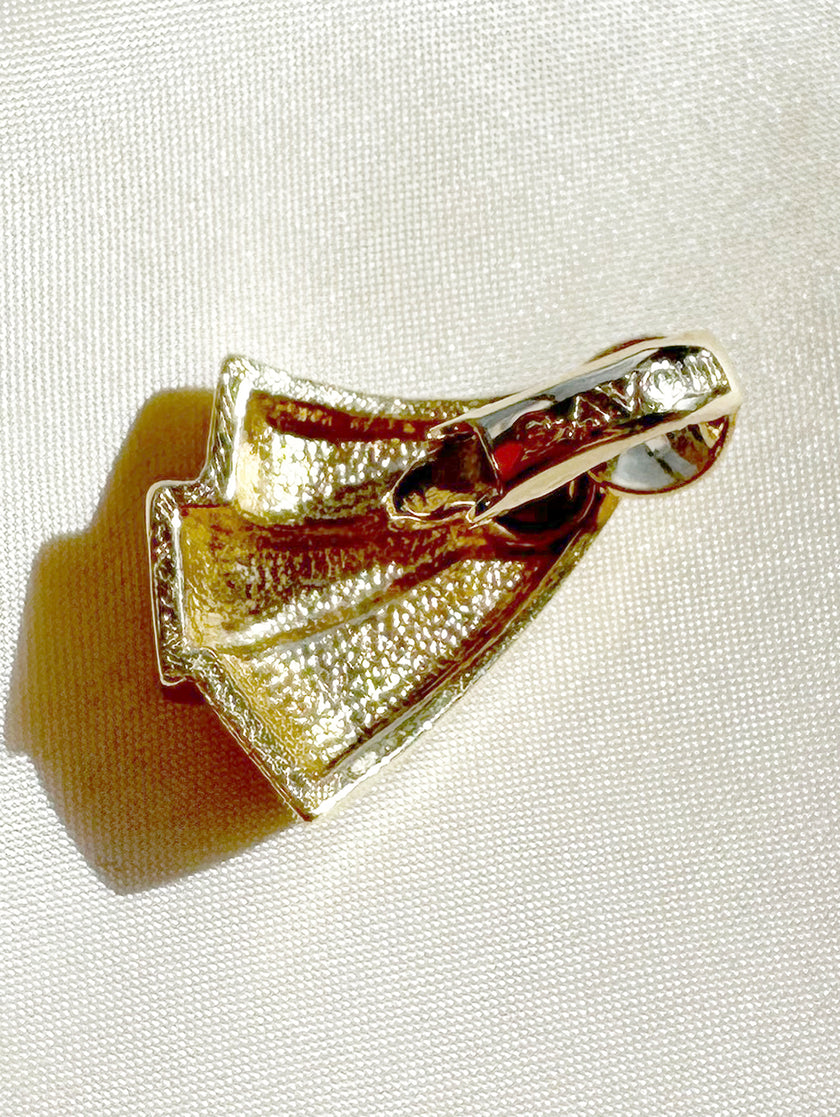 Gouden clip oorbellen