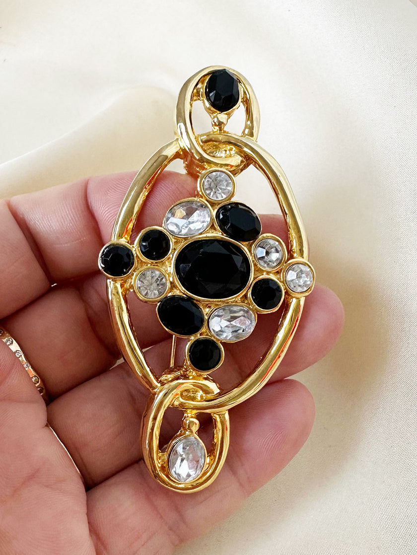 Grote(!) broche met strass