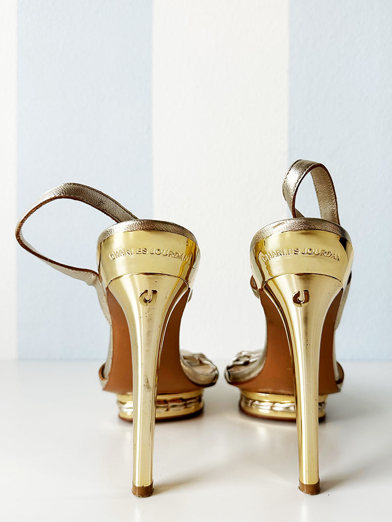 Gouden designer pumps | 39