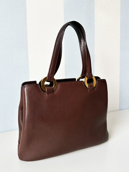 Bruine leren handtas