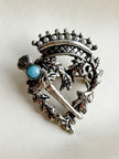 Keltische kroon & hart broche