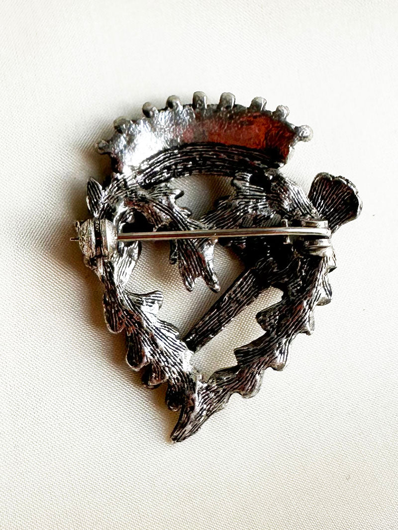 Keltische kroon & hart broche