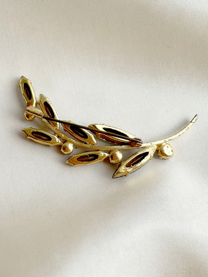 50s blauwe strass broche