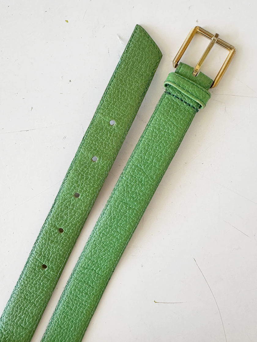 Groene leren ceintuur