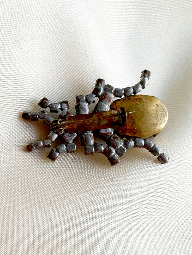 Kristalglazen kever broche