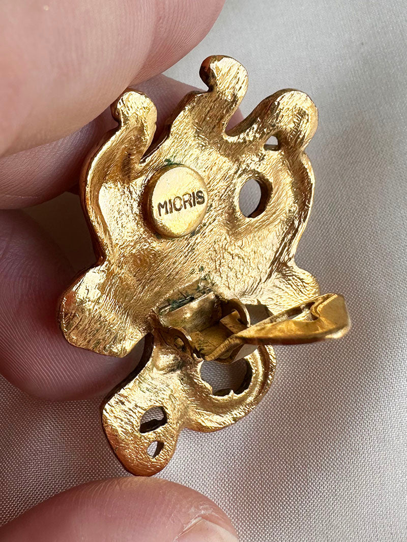 Vintage designer clip oorbellen