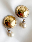 Vintage designer clip oorbellen