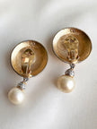 Vintage designer clip oorbellen