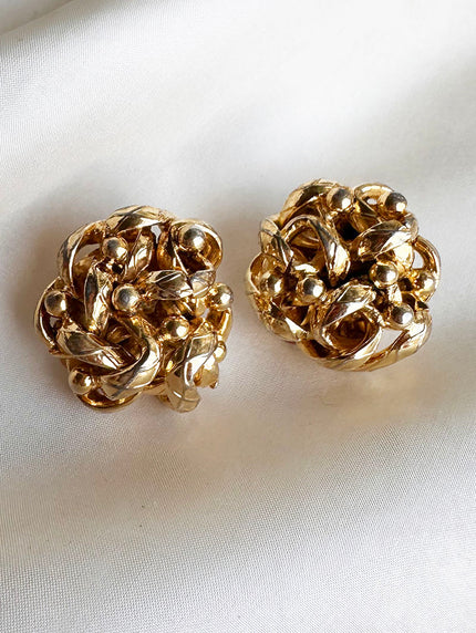 Vintage designer clip oorbellen