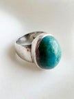 Zilveren ring met chrysocolla