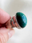 Zilveren ring met chrysocolla