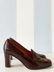 Slangenleren 70s pumps