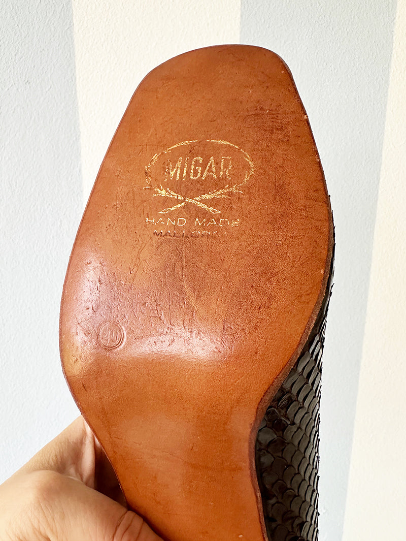 Slangenleren 70s pumps