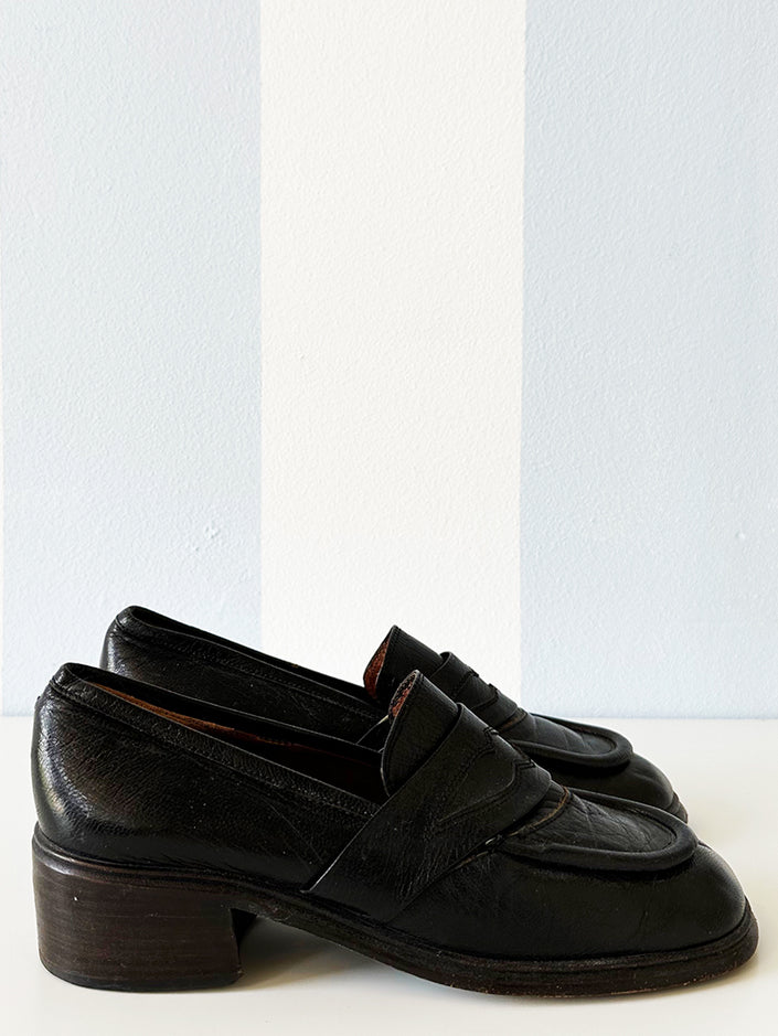 Zwarte 70s loafers
