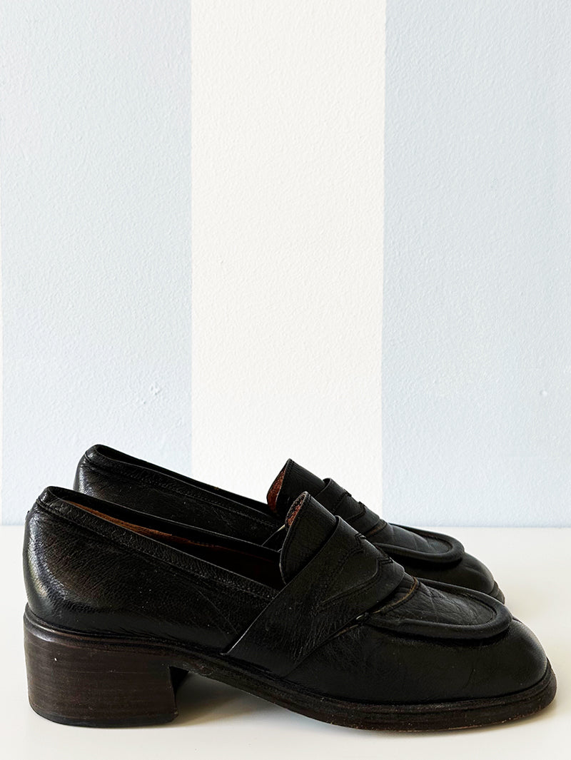 Zwarte 70s loafers