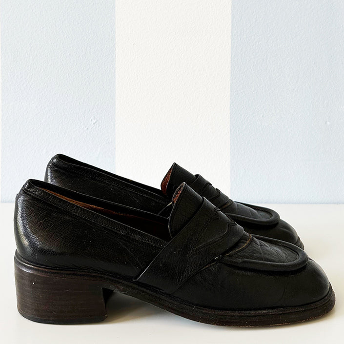 Zwarte 70s loafers