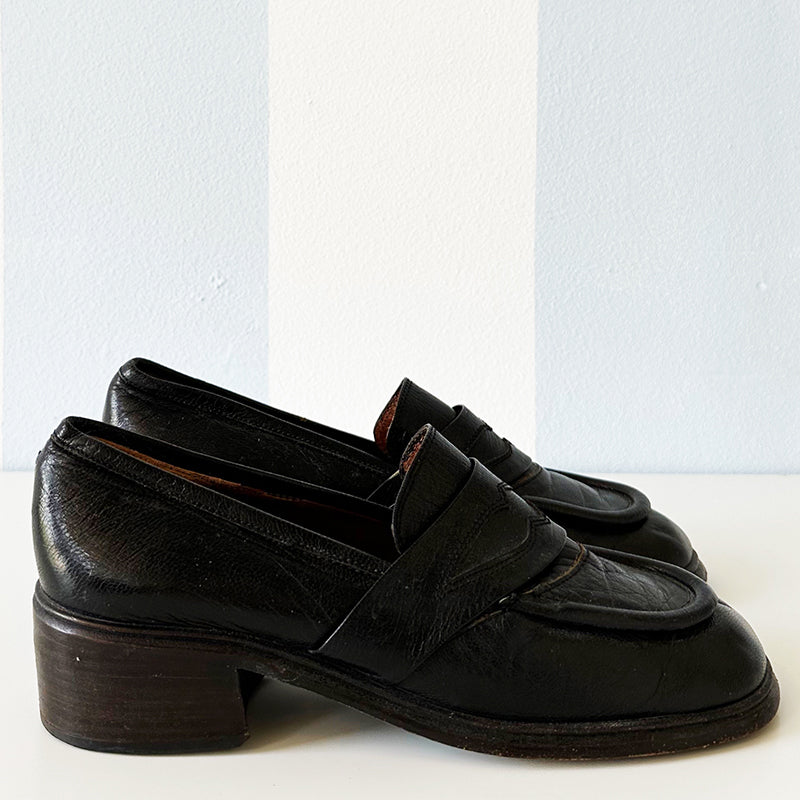 Zwarte 70s loafers