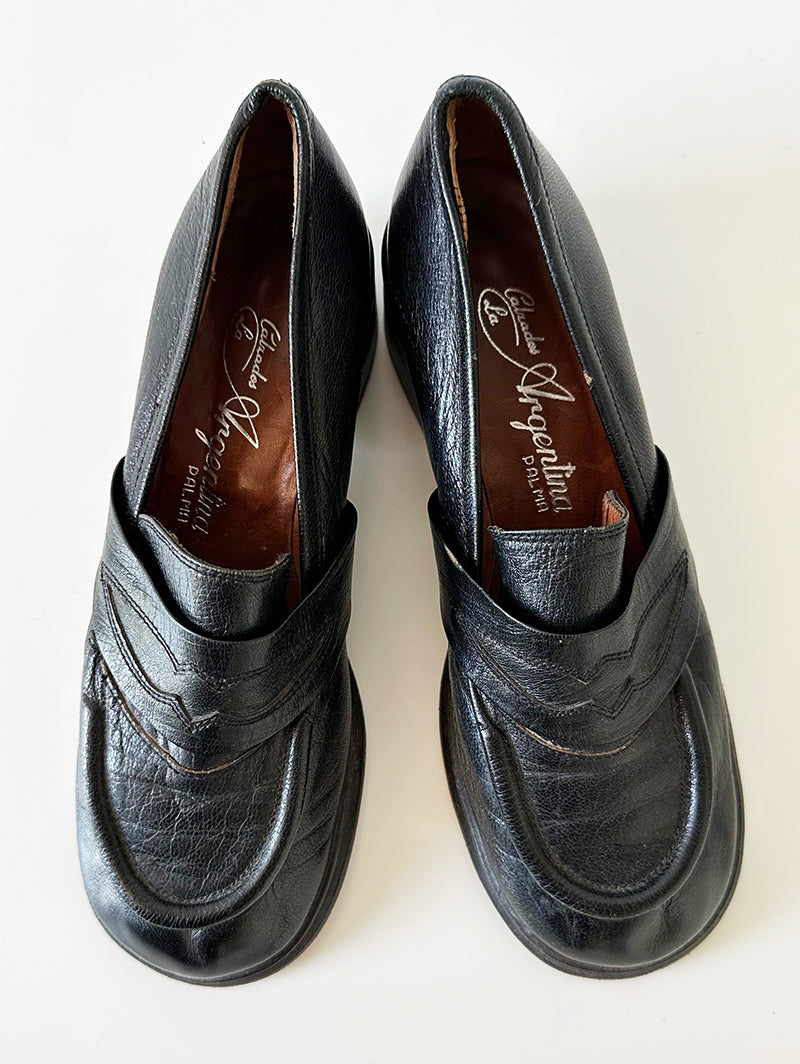 Zwarte 70s loafers