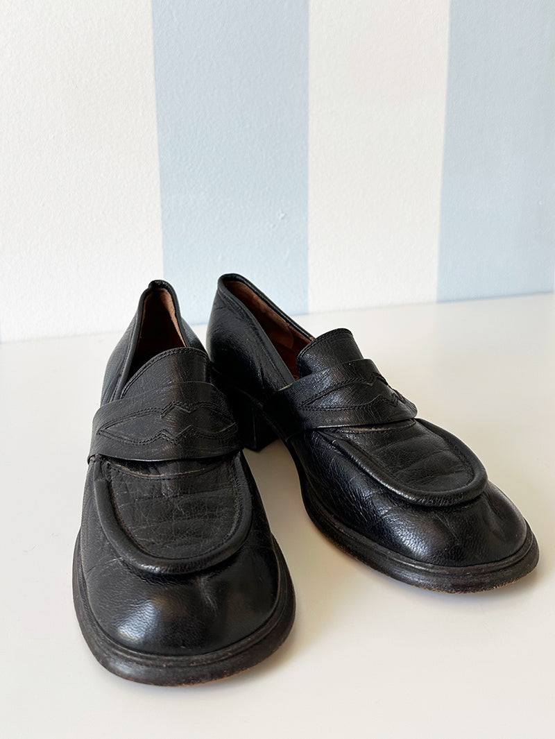 Zwarte 70s loafers