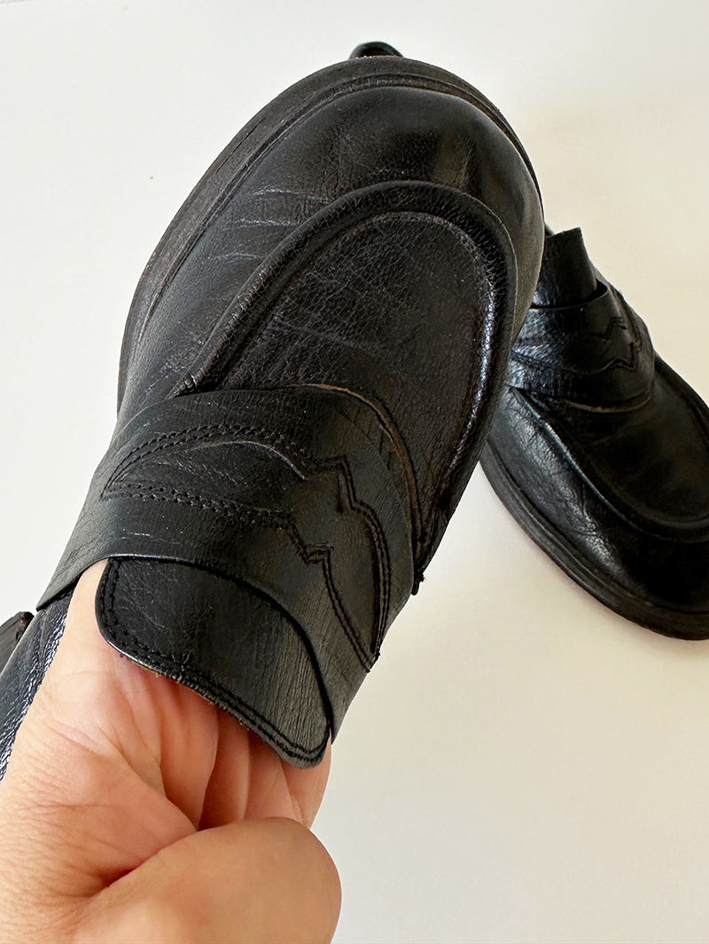 Zwarte 70s loafers
