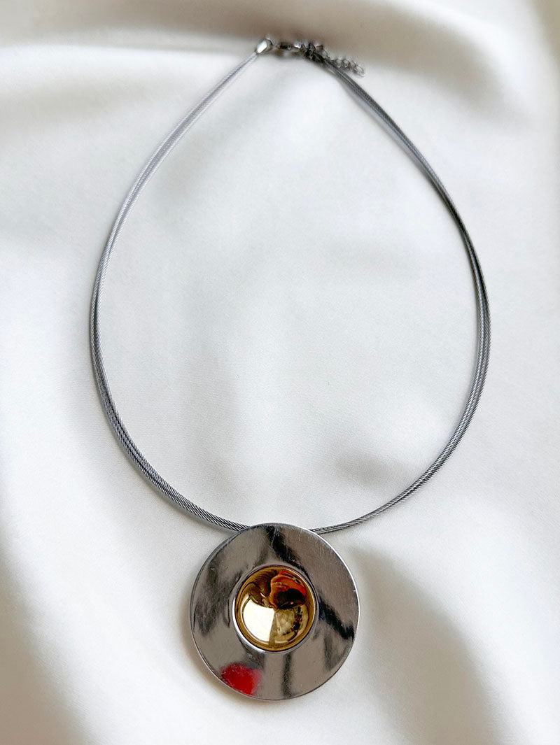 Goud/zilveren designer ketting