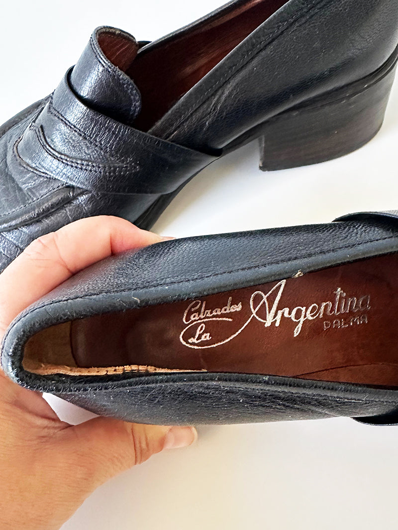 Zwarte 70s loafers