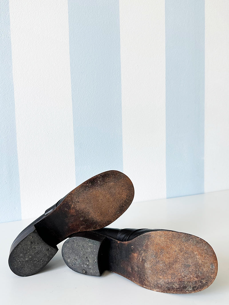 Zwarte 70s loafers