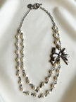Parelcollier met strik
