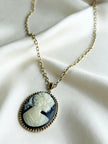Lange camee designer ketting