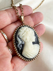 Lange camee designer ketting
