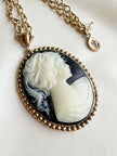 Lange camee designer ketting