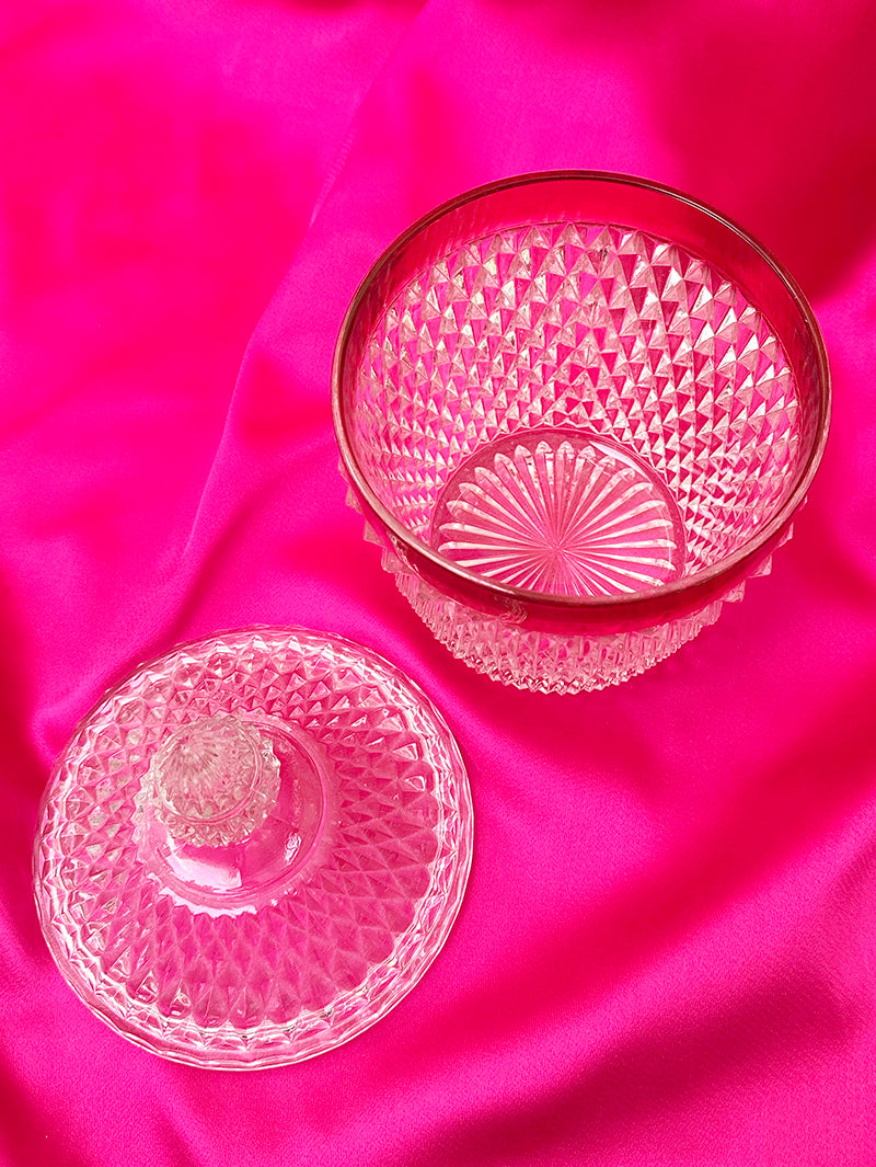 Grote glazen bonbonnière