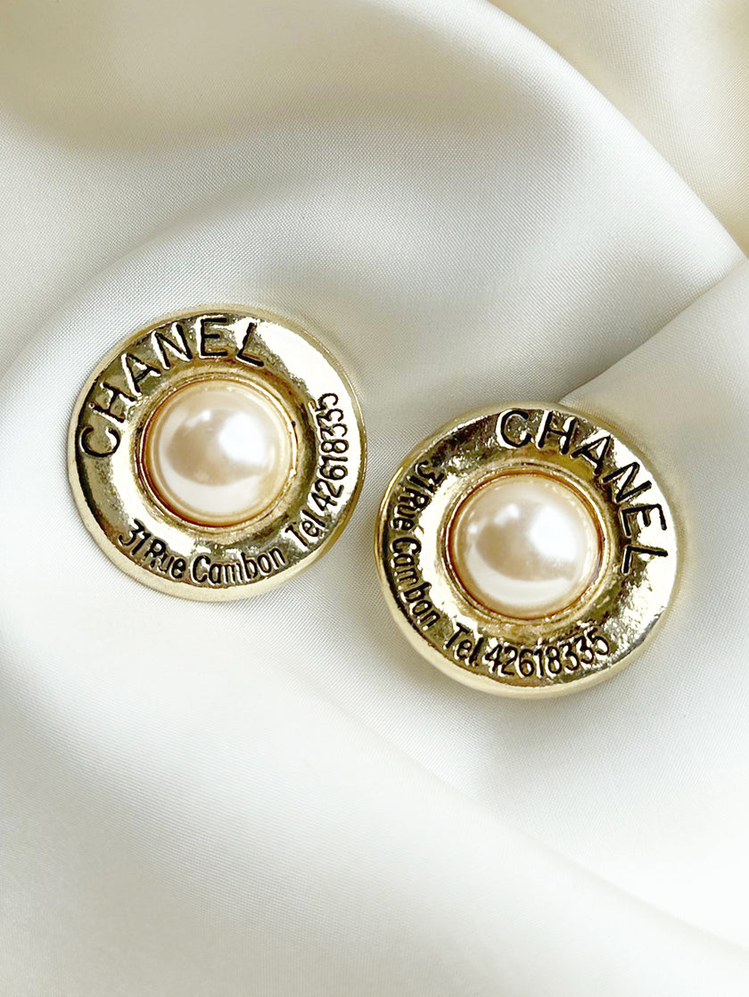 Vintage designer clip oorbellen