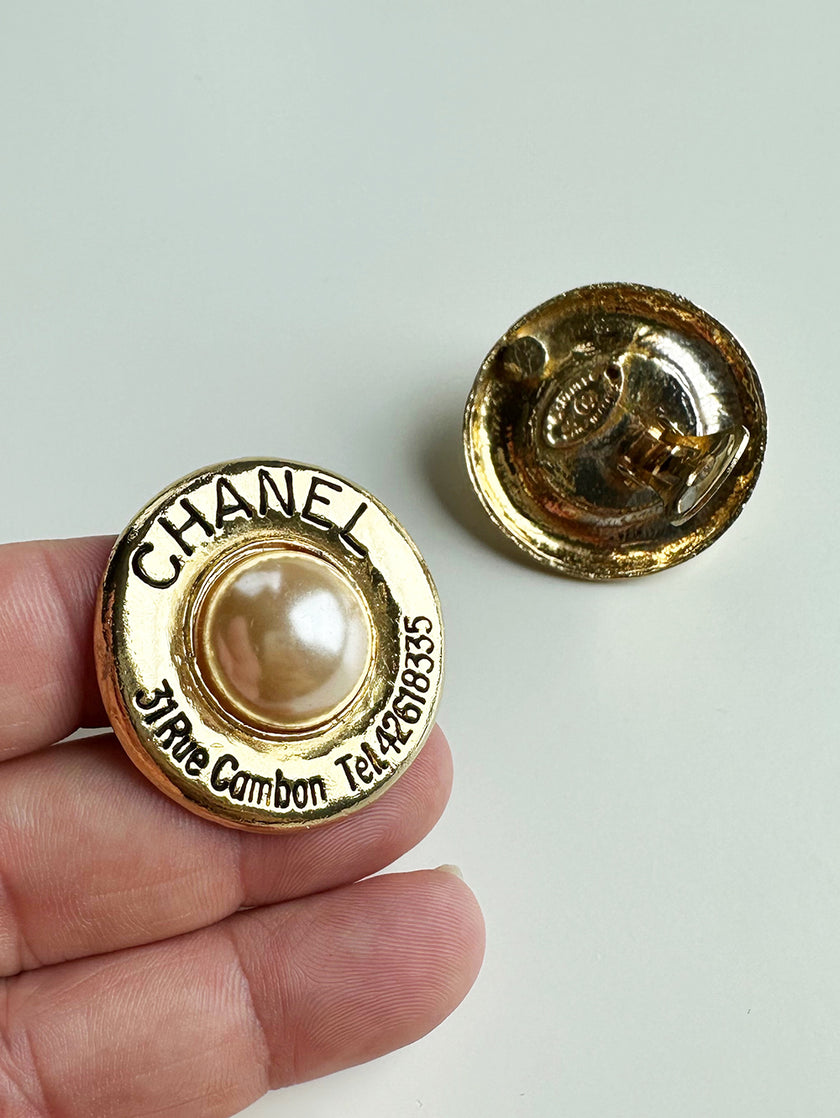 Vintage designer clip oorbellen