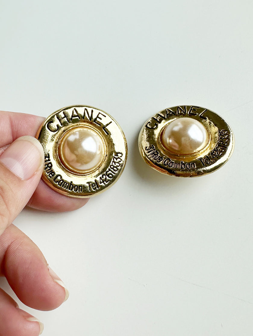 Vintage designer clip oorbellen