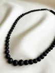 Zwart glazen collier