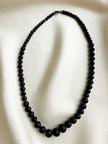 Zwart glazen collier