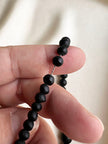 Zwart glazen collier