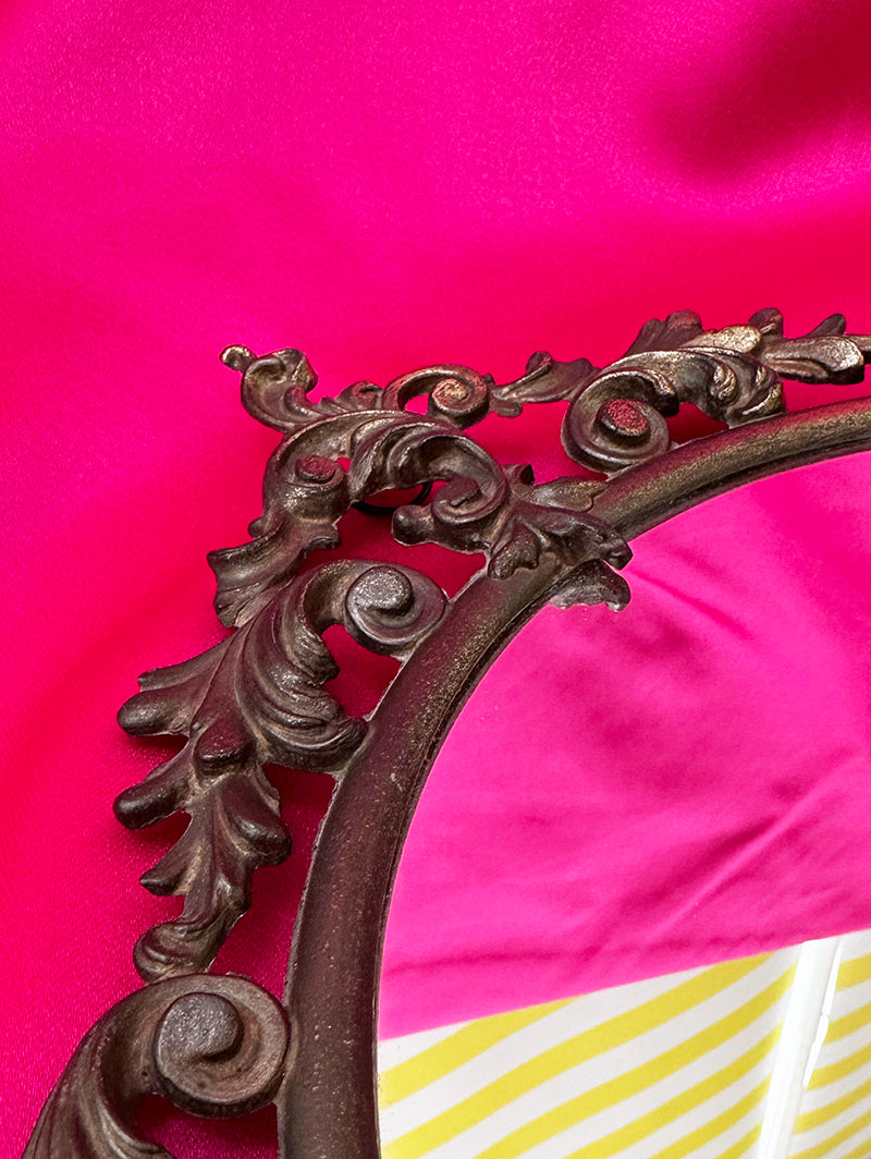 Barok messing wandspiegel