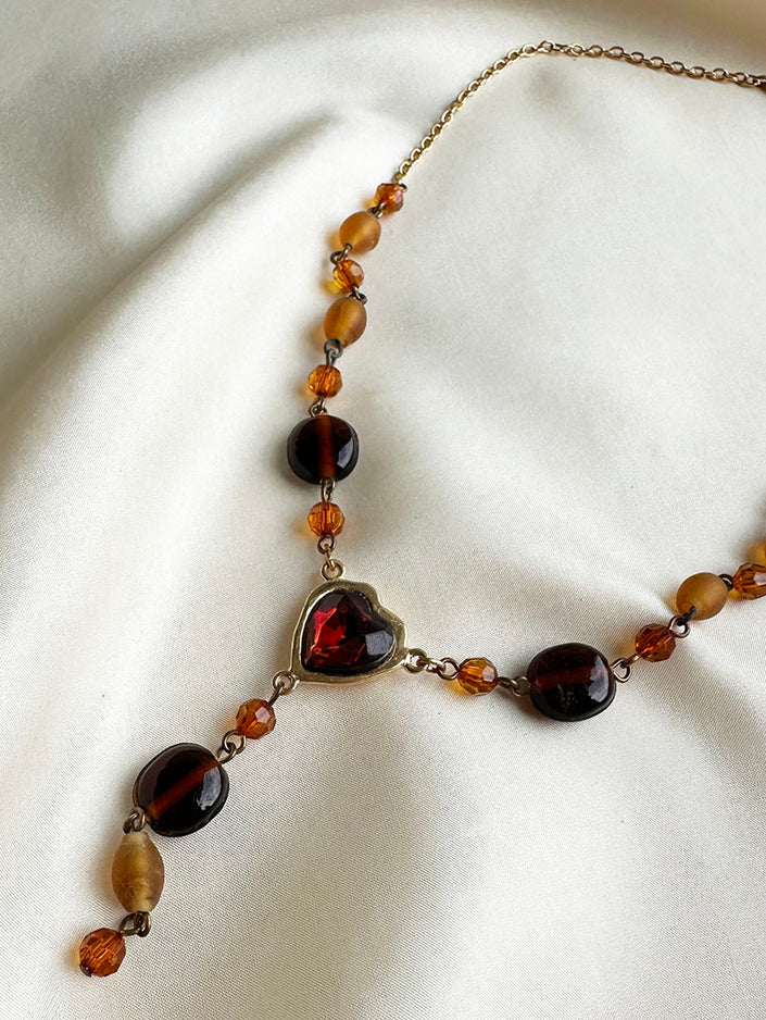 Vergulde designer ketting met hartje