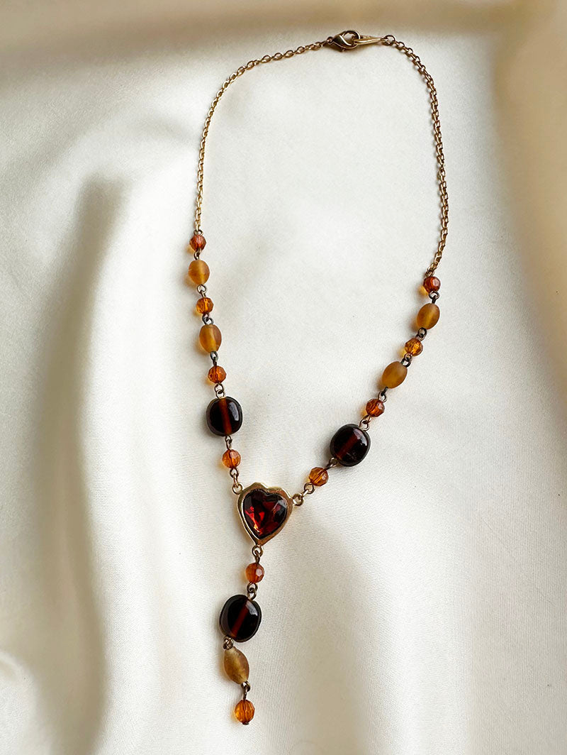 Vergulde designer ketting met hartje